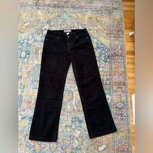 J.Crew Factory Black Corduroy Short Bootcut Pants